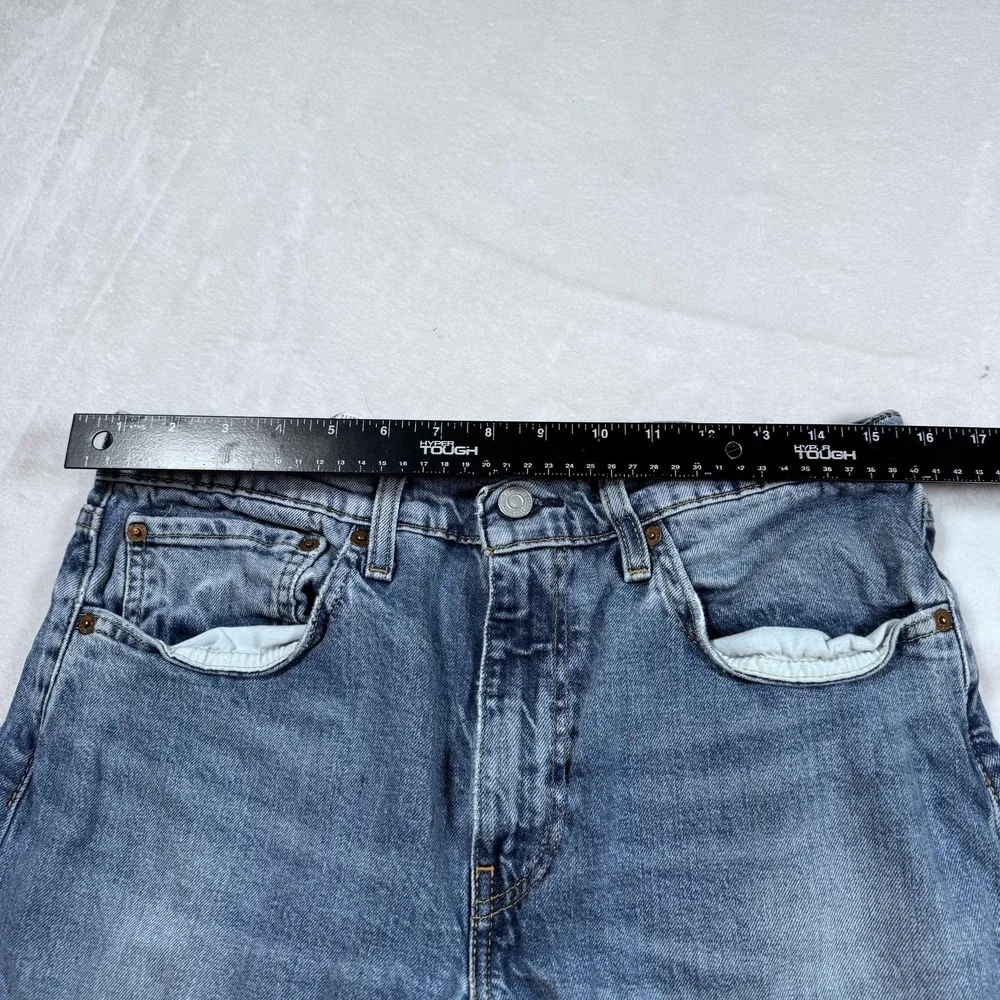 Levi's‎ Premium Jeans Mens 34x29 Blue Medium Wash Straight Leg Denim Distressed